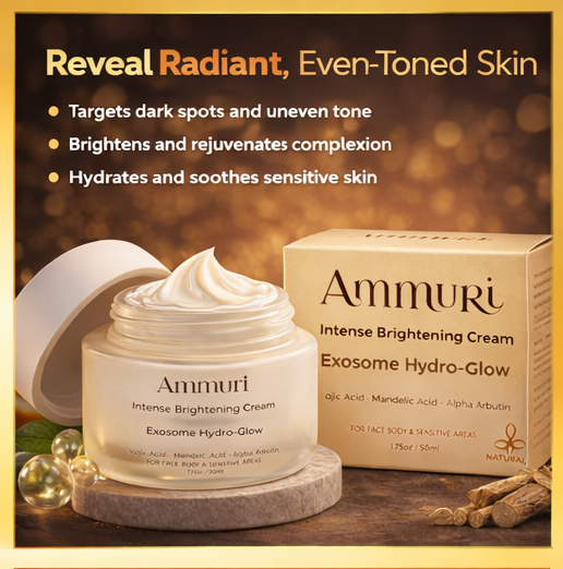 Exosome Brightening Cream for Hyperpigmentation & Dark Spots on Face, Body & Sensitive Areas | Ammuri