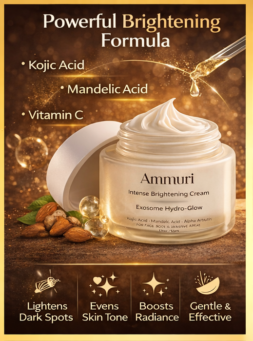 Exosome Brightening Cream for Hyperpigmentation & Dark Spots on Face, Body & Sensitive Areas | Ammuri