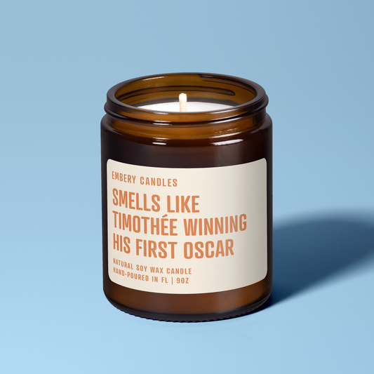 Smells Like Timothée Winning His First Oscar | Soy Wax Scented Candle