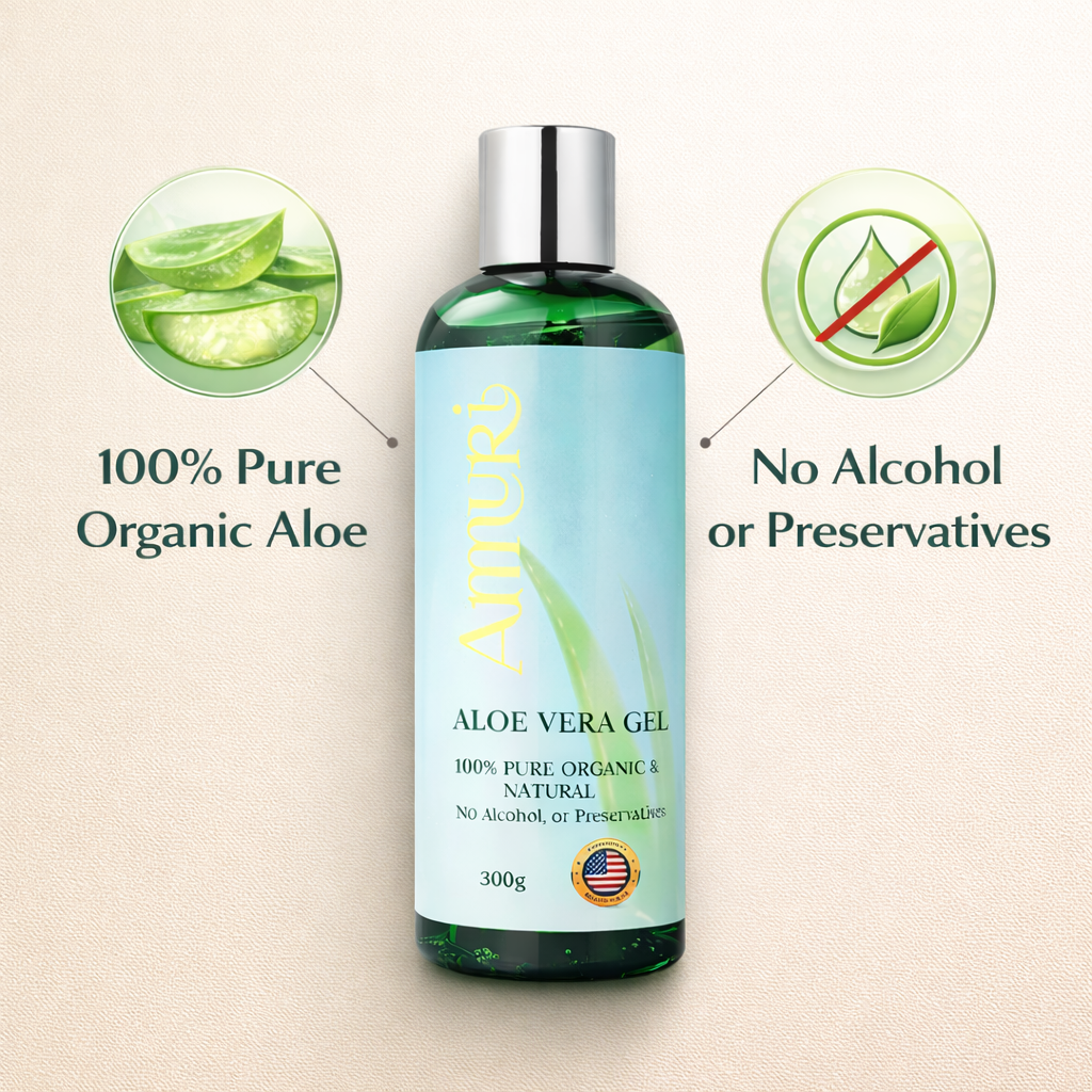 Organic Aloe Vera Gel for Natural Skin Relief & Hydration | Ammuri